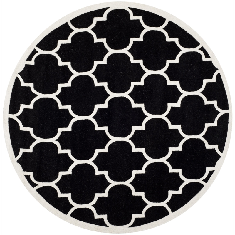 Safavieh Chatham Black Contemporary Rug - Round 7'