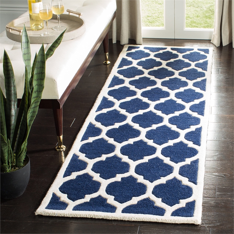 Safavieh Chatham Dark Blue Contemporary Rug - Runner 2'3