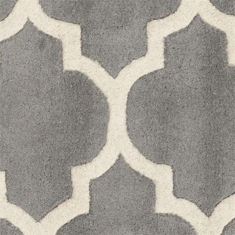 Safavieh Chatham Dark Grey Contemporary Rug - Round 7'