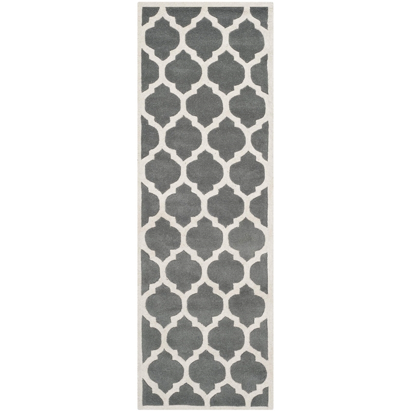 Safavieh Chatham Dark Grey Contemporary Rug - Runner 2'3