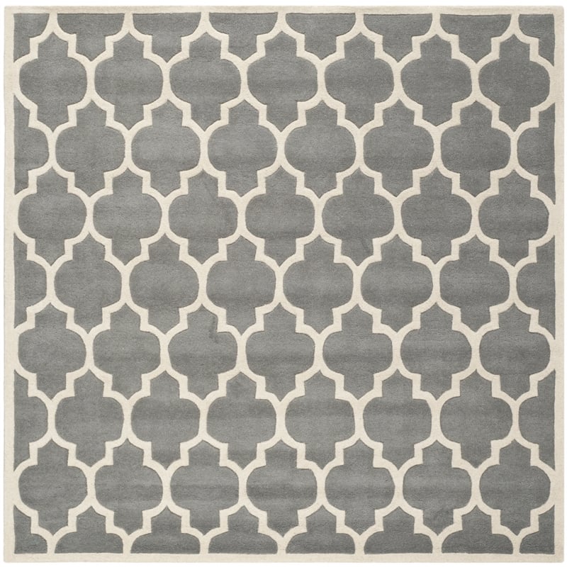 Safavieh Chatham Dark Grey Contemporary Rug - Square 5'