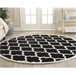 Safavieh Chatham Black Contemporary Rug - Round 7'