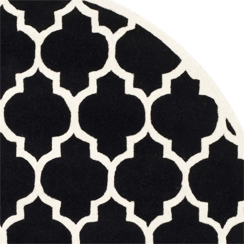 Safavieh Chatham Black Contemporary Rug - Round 7'