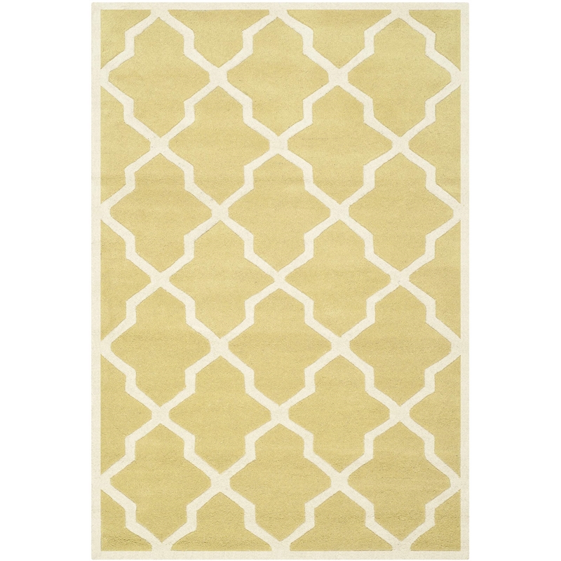 Safavieh Chatham 4' X 6' Wool Hand Tufted Rug In Gold And Ivory
