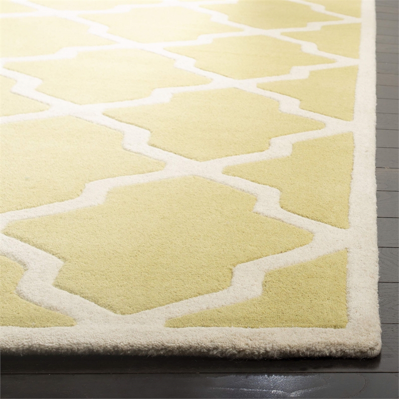 Safavieh Chatham 4' X 6' Wool Hand Tufted Rug In Gold And Ivory