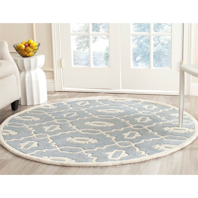Safavieh Chatham Dark Grey Contemporary Rug - Round 3'