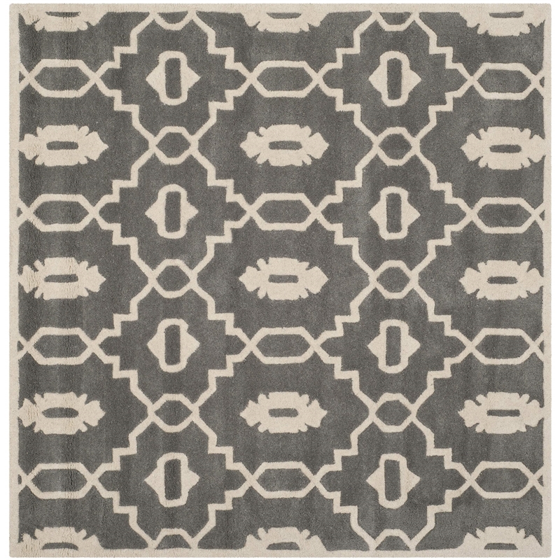 Safavieh Chatham Dark Grey Contemporary Rug - Square 5'