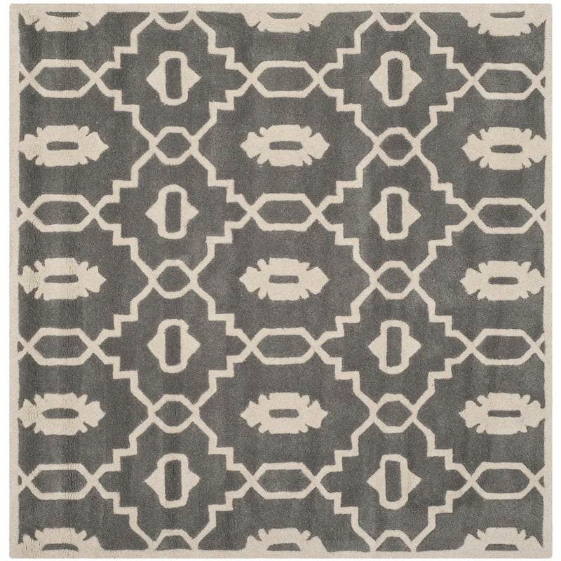 Safavieh Chatham Dark Grey Contemporary Rug - Square 7'