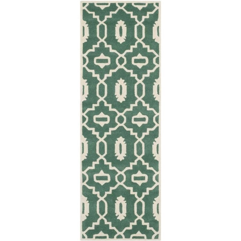 Safavieh Chatham Teal Contemporary Rug Runner 2'3" x 7' eBay