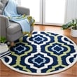 Safavieh Chatham Dark Blue Contemporary Rug - Round 3'