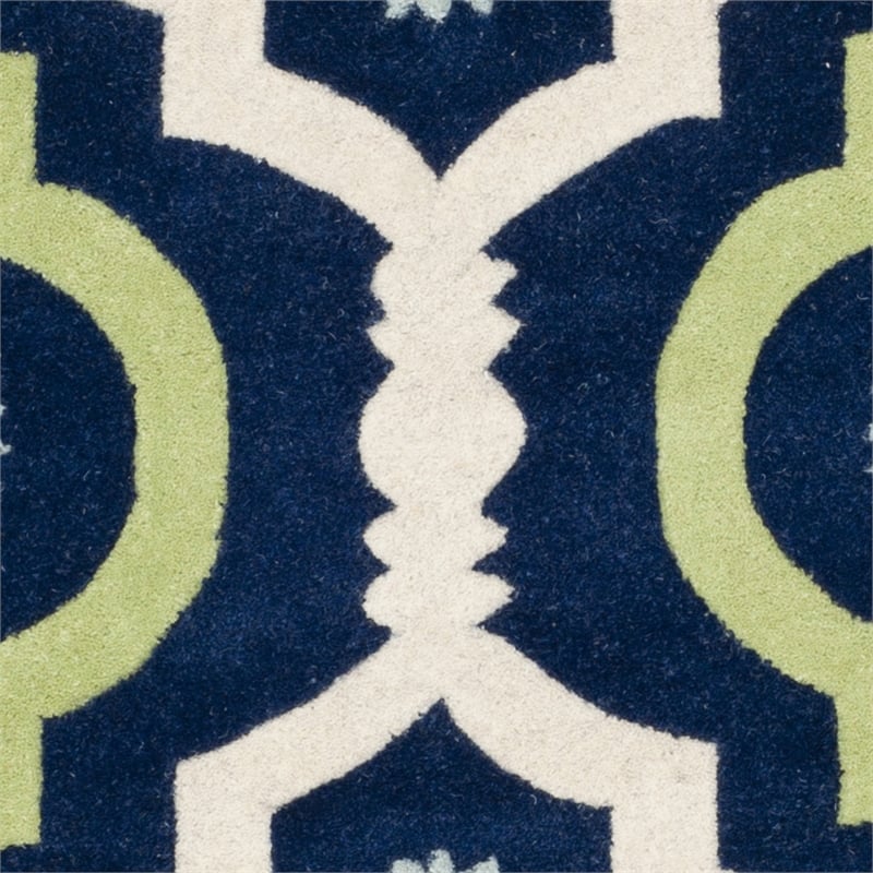 Safavieh Chatham Dark Blue Contemporary Rug - Round 3'