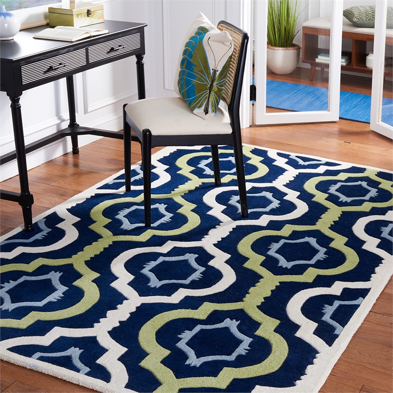 Safavieh Chatham Dark Blue Contemporary Rug - Square 3'