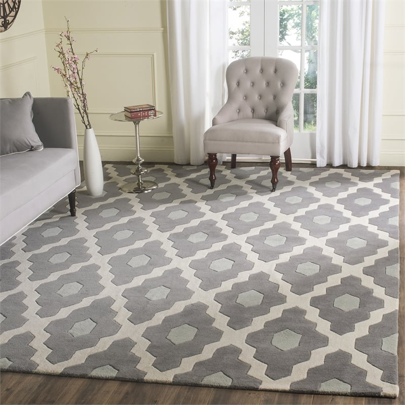 Safavieh Chatham Dark Grey Contemporary Rug - 6' x 9'