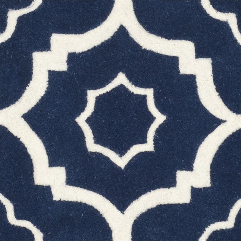 Safavieh Chatham Dark Blue Contemporary Rug - Round 3'
