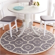 Safavieh Chatham Dark Grey Contemporary Rug - Round 3'