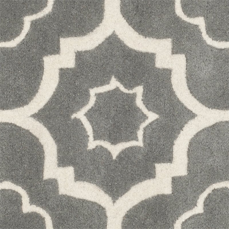Safavieh Chatham Dark Grey Contemporary Rug - Round 5'