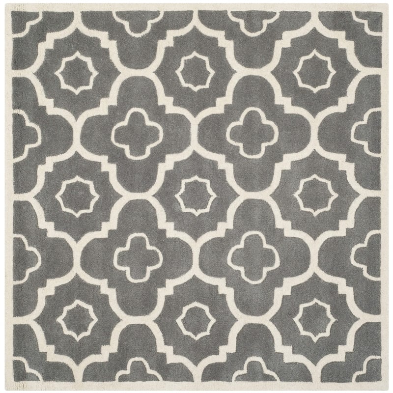 Safavieh Chatham Dark Grey Contemporary Rug - Square 5'