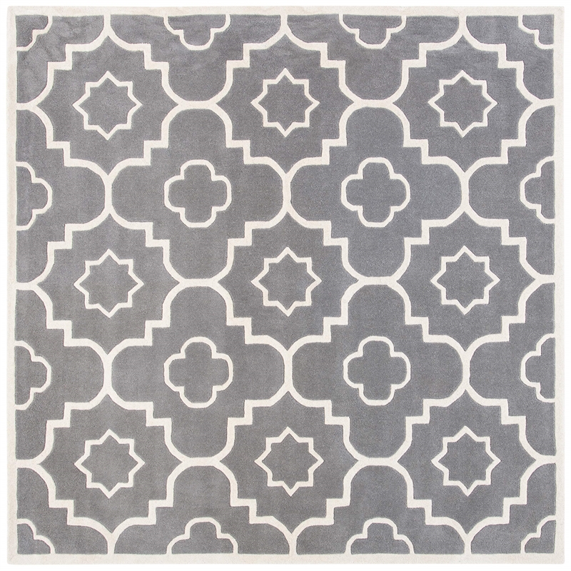 Safavieh Chatham Dark Grey Contemporary Rug - Square 5'