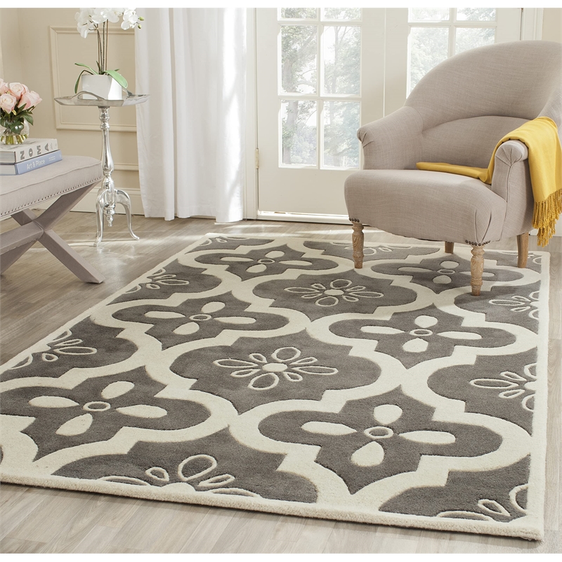 Safavieh Chatham Dark Grey Contemporary Rug - 6' x 9'