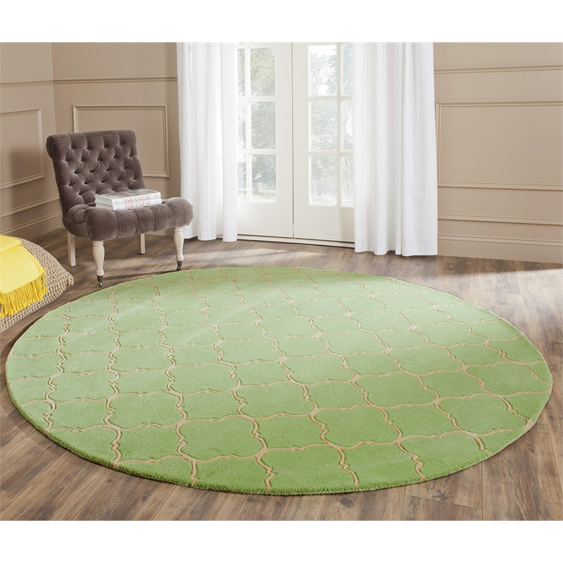 Safavieh Chatham Green Contemporary Rug - Round 4'