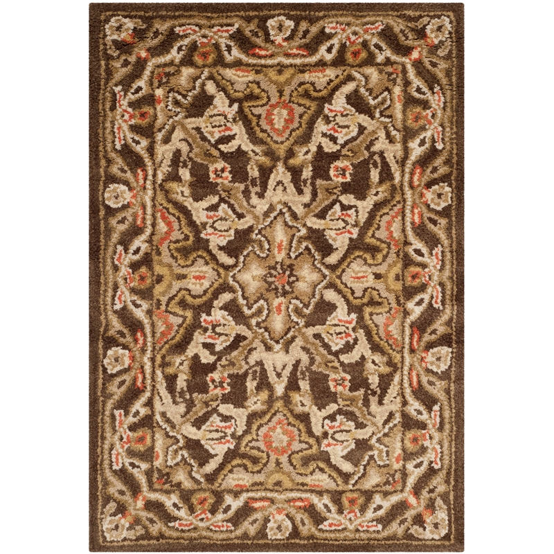 Safavieh Classic 2' X 3' Wool Hand Tufted Rug in Brown/Brown