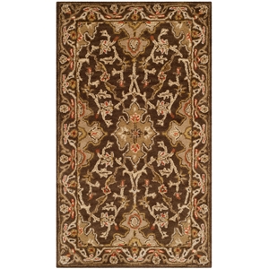 Safavieh Classic 3' X 5' Wool Hand Tufted Rug in Brown/Brown