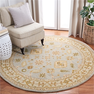 Safavieh Classic Light Blue Traditional Rug - Round 6'