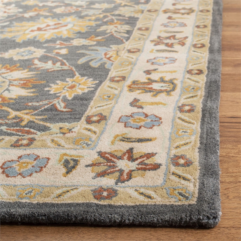 Safavieh Classic Dark Grey Traditional Rug - Square 6'