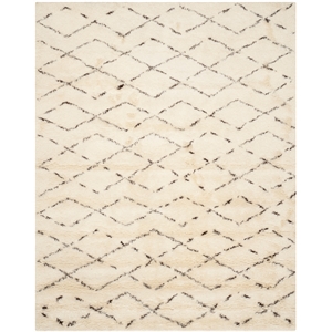 Safavieh Casablanca 8' X 10' Wool Hand Tufted Rug in Ivory / Brown