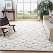 Safavieh Casablanca 9' X 12' Wool Hand Tufted Rug in Ivory / Brown