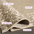 Safavieh Courtyard Brown Indoor Outdoor Rug - 9' x 12'