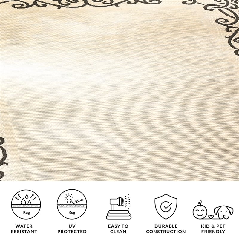 Safavieh Courtyard Sand Indoor Outdoor Rug - Runner 2'4
