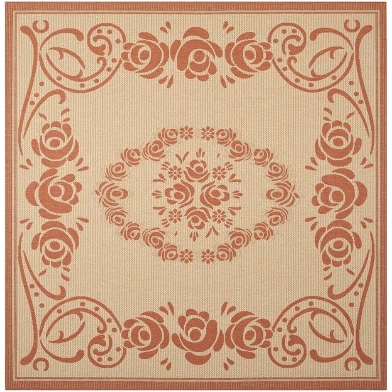 Safavieh Courtyard Natural Indoor Outdoor Rug - Square 7'10