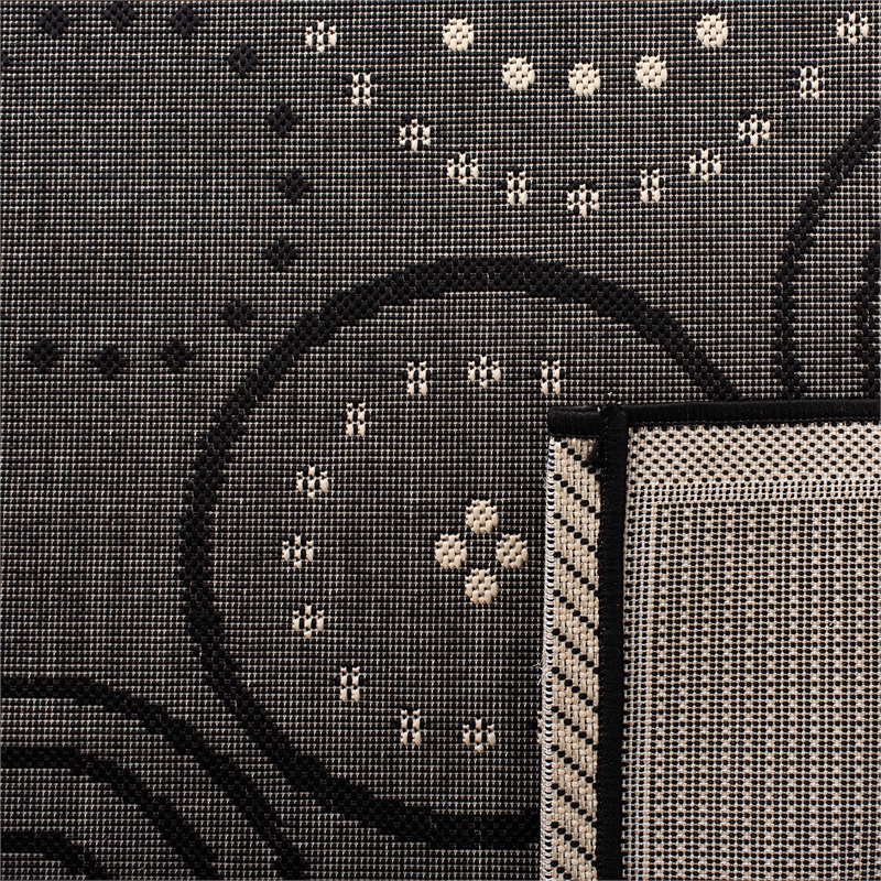 Safavieh Courtyard Black Indoor Outdoor Rug - Runner 2'4