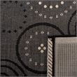 Safavieh Courtyard Black Indoor Outdoor Rug - Runner 2'4