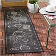 Safavieh Courtyard Black Indoor Outdoor Rug - Runner 2'4