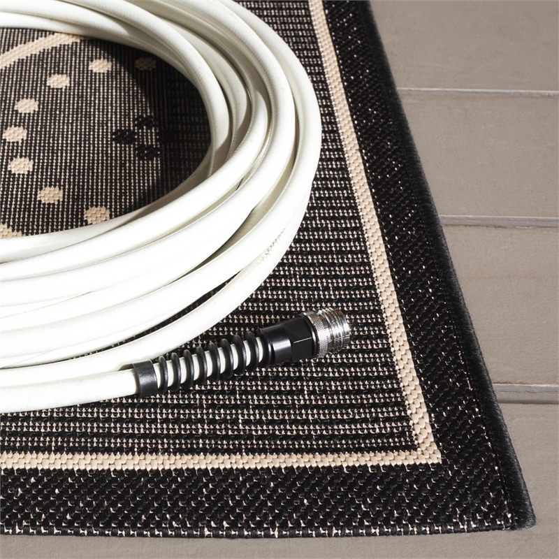 Safavieh Courtyard Black Indoor Outdoor Rug - Runner 2'4