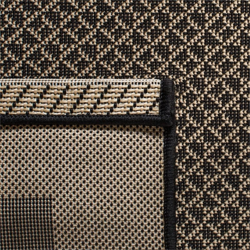 Safavieh Courtyard Black Indoor Outdoor Rug - Runner 2'4