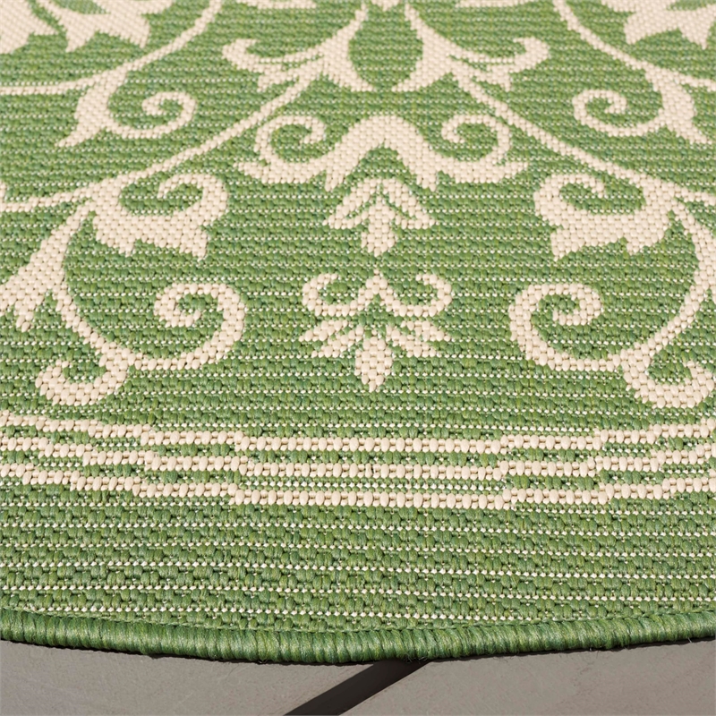 Safavieh Courtyard Olive Indoor Outdoor Rug - Runner 2'4