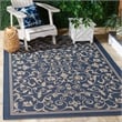 Safavieh Courtyard Navy Indoor Outdoor Rug - 5'3