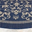Safavieh Courtyard Navy Indoor Outdoor Rug - Round 6'7