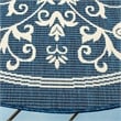 Safavieh Courtyard Navy Indoor Outdoor Rug - Round 6'7