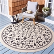 Safavieh Courtyard Sand Indoor Outdoor Rug - Round 7'10
