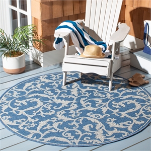 Safavieh Courtyard Terracotta Indoor Outdoor Rug - Round 7'10&quot