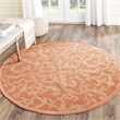 Safavieh Courtyard Terracotta Indoor Outdoor Rug - Round 7'10