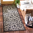 Safavieh Courtyard Black Indoor Outdoor Rug - Runner 2'7