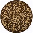 Safavieh Courtyard Chocolate Indoor Outdoor Rug - Round 7'10