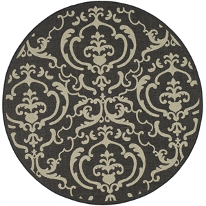 Safavieh Courtyard Sand Indoor Outdoor Rug - Round 7'10&quot
