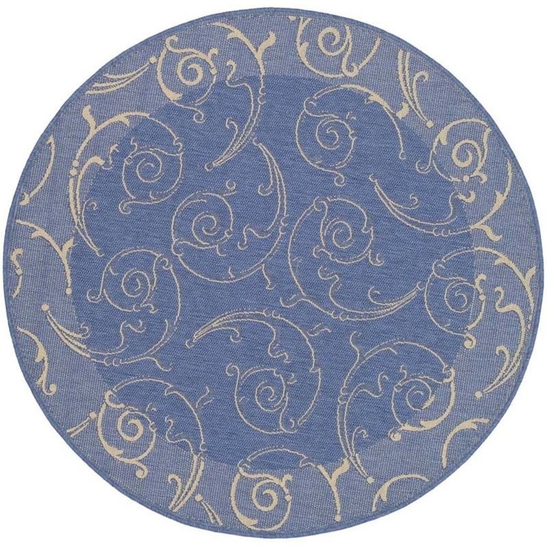 Safavieh Courtyard Terracotta Indoor Outdoor Rug - Round 7'10