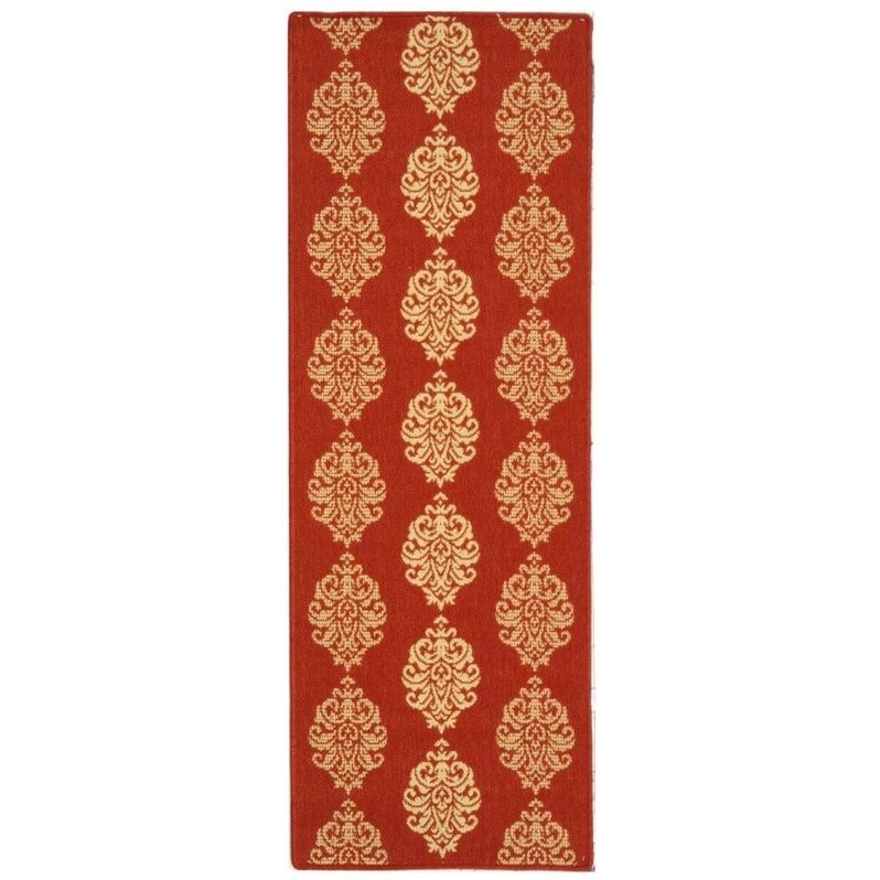 Safavieh Courtyard Red Indoor Outdoor Rug Runner 2'3" x 14' CY2720